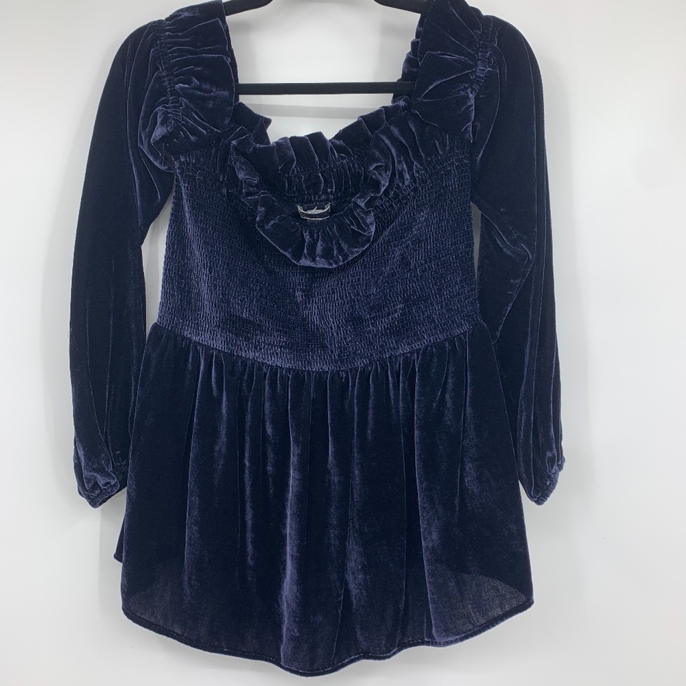 Chelsea 28 medium‎ blouse velvet off shoulder